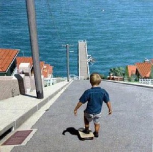 funny blog pic: skateboarding boy