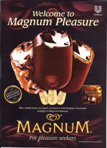 Magnum ice cream bar image on humor blog