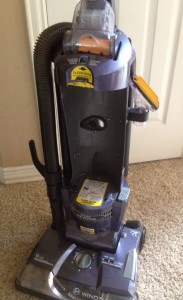 Funny image of how my son vacuumed